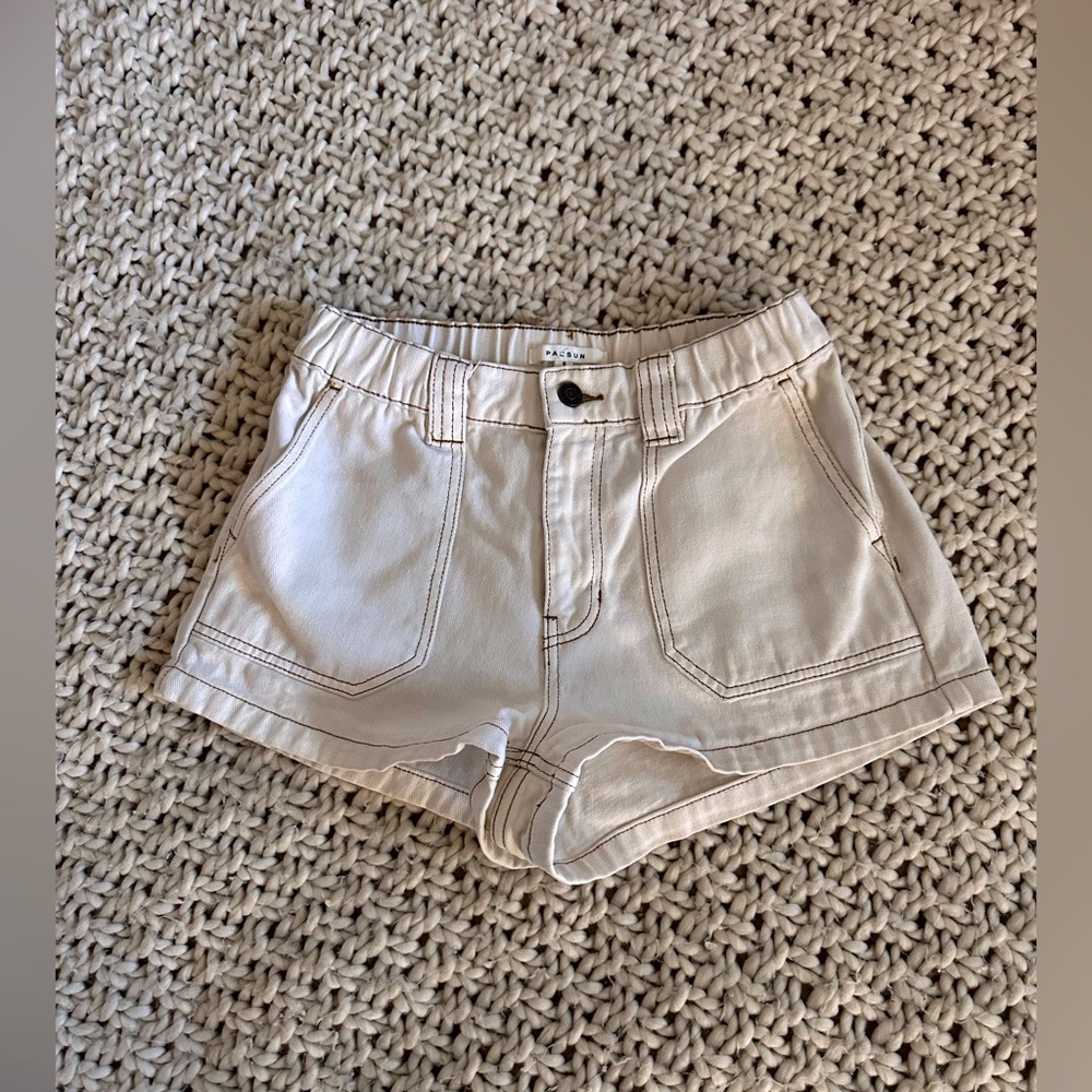 Pacsun beige jean shorts